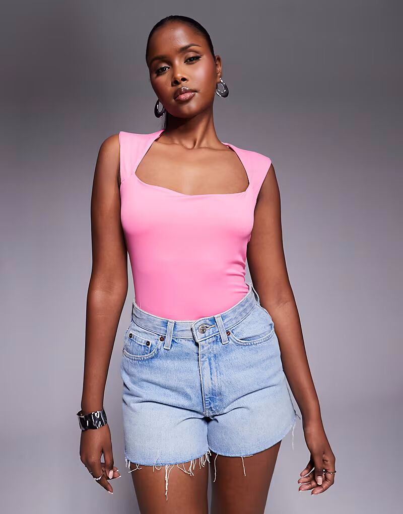 Боди из джерси River Island с квадратным вырезом розового цвета
Боди из джерси River Island с квадратным вырезом розового цвета