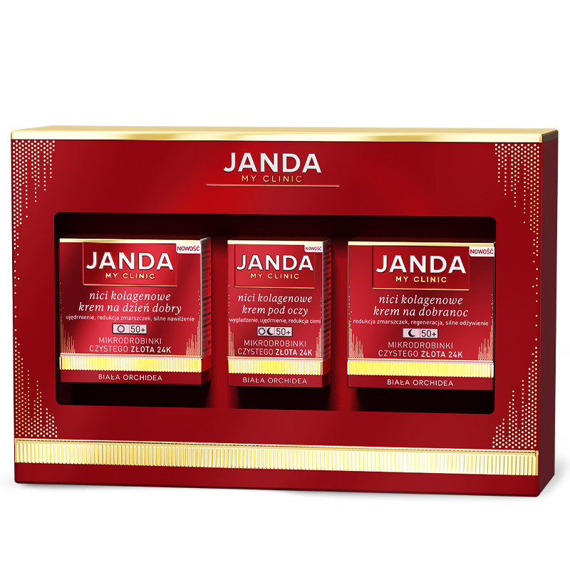 Набор JANDA My Clinic Collagen Threads 50+ (дневной крем, 50 мл + ночной крем, 50 мл + крем для век, 15 мл)
Набор JANDA My Clinic Collagen Threads 50+ (дневной крем, 50 мл + ночной крем, 50 мл + крем для век, 15 мл)