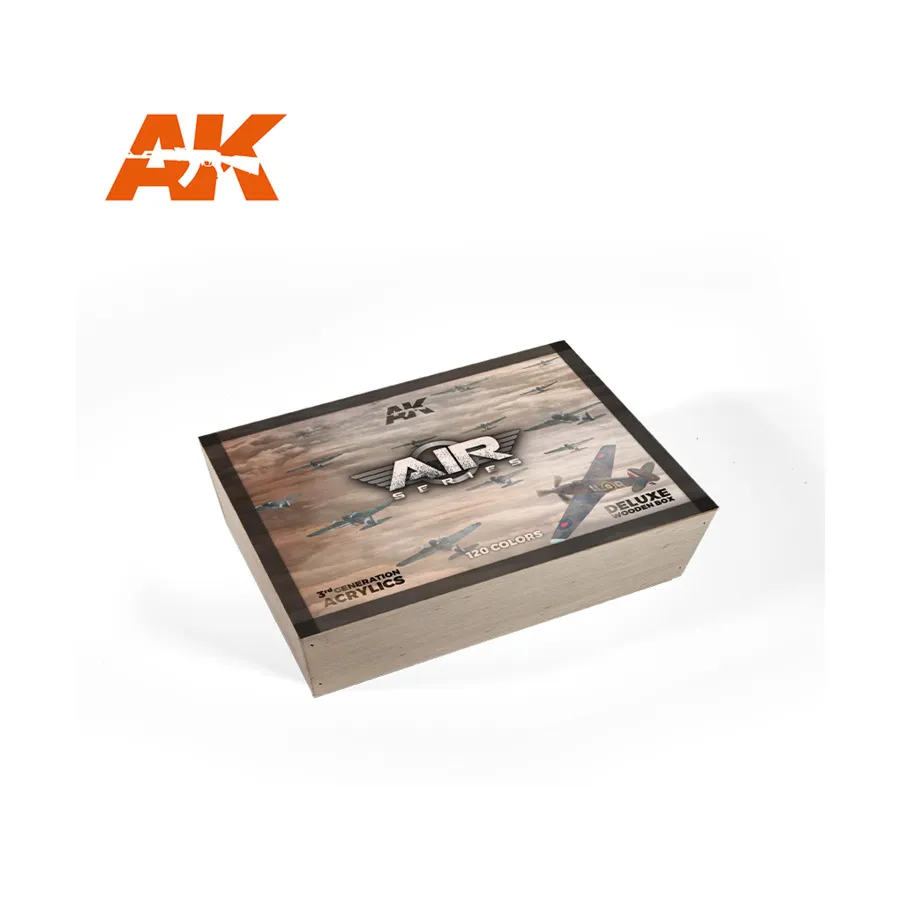 Деревянная коробка специального выпуска с 120 Air Range 3-го поколения, 3rd Gen Acrylic Paint Sets
Деревянная коробка специального выпуска с 120 Air Range 3-го поколения, 3rd Gen Acrylic Paint Sets