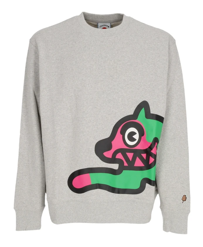 Толстовка с круглым вырезом и изображением бегущей собаки. Icecream, серый
Толстовка с круглым вырезом и изображением бегущей собаки. Icecream, серый