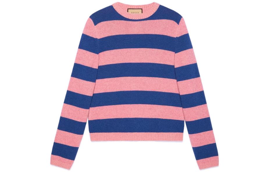 GUCCI Кашемировый свитер мужской синий розовый Crew Neck Moderate
GUCCI Кашемировый свитер мужской синий розовый Crew Neck Moderate