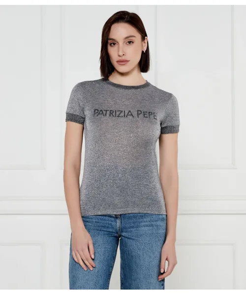 Футболка Slim fit Patrizia Pepe, серый 
Футболка Slim fit Patrizia Pepe, серый
