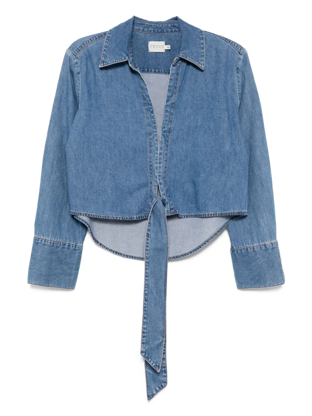 Топ из шамбре Hannon alice + olivia, синий 
Топ из шамбре Hannon alice + olivia, синий