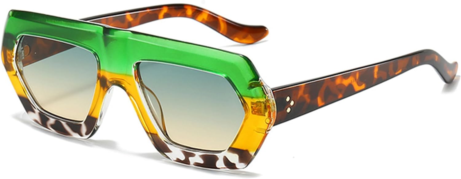 Женские солнцезащитные очки Bullabulling Square в стиле ретро с прозрачными линзами цвета океана и защитой от УФ-излучения UV400. Мужские модные солнцезащитные очки с леопардовым принтом и цветом шампанского, Green
Женские солнцезащитные очки Bullabulling Square в стиле ретро с прозрачными линзами цвета океана и защитой от УФ-излучения UV400. Мужские модные солнцезащитные очки с леопардовым принтом и цветом шампанского, Green