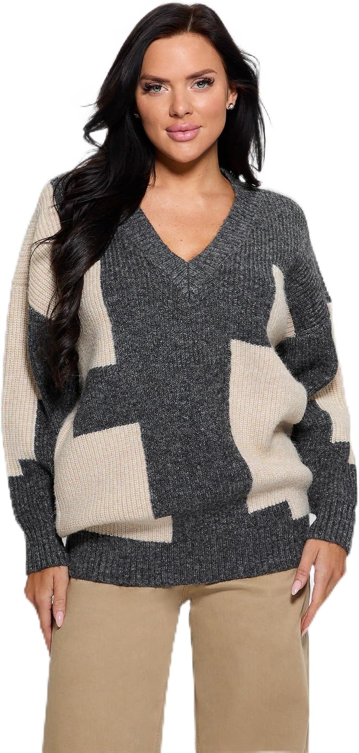 GUESS Свитер с интарсией и цветными блоками, Antracite Melange Multi
GUESS Свитер с интарсией и цветными блоками, Antracite Melange Multi