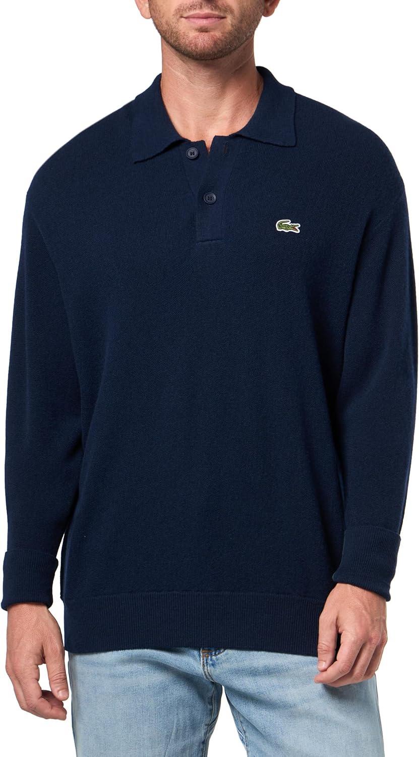 Мужской поло-свитер Lacoste из чесаной шерсти свободного кроя, Navy Blue, Синий, Мужской поло-свитер Lacoste из чесаной шерсти свободного кроя, Navy Blue
Мужской поло-свитер Lacoste из чесаной шерсти свободного кроя, Navy Blue, Синий, Мужской поло-свитер Lacoste из чесаной шерсти свободного кроя, Navy Blue
