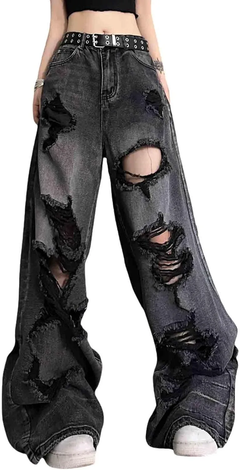 BXCNCKD Женские рваные джинсы в стиле стрит-фэшн
BXCNCKD Женские рваные джинсы в стиле стрит-фэшн