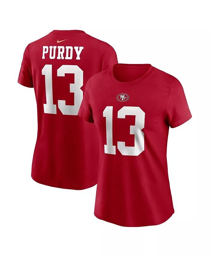 Женская футболка Brock Purdy Scarlet San Francisco 49ers с именем и номером игрока Nike
Женская футболка Brock Purdy Scarlet San Francisco 49ers с именем и номером игрока Nike