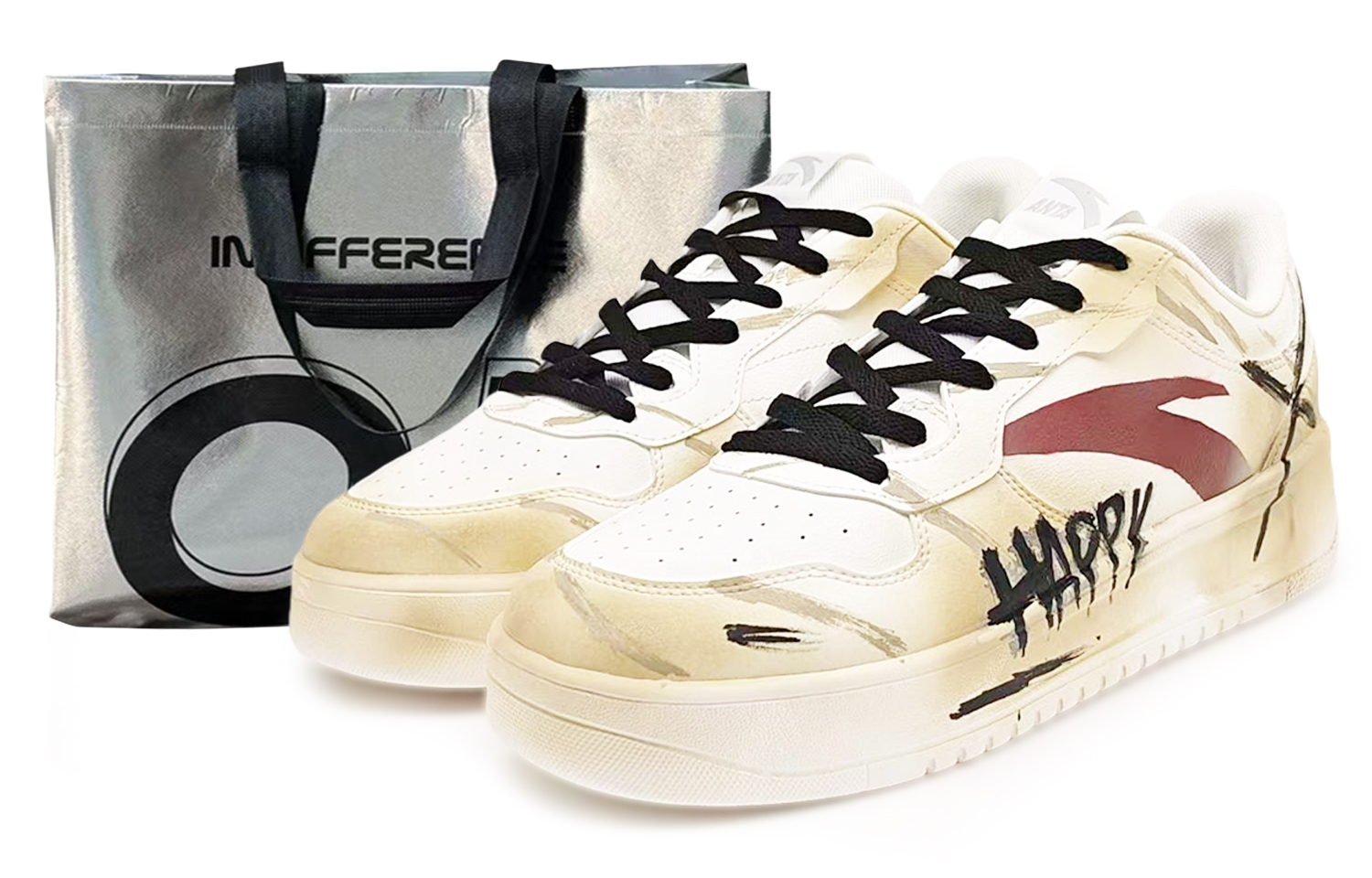 Низкие противоскользящие амортизирующие кроссовки для скейтбординга, мужские, цвета экрю ANTA, Ecru
Низкие противоскользящие амортизирующие кроссовки для скейтбординга, мужские, цвета экрю ANTA, Ecru