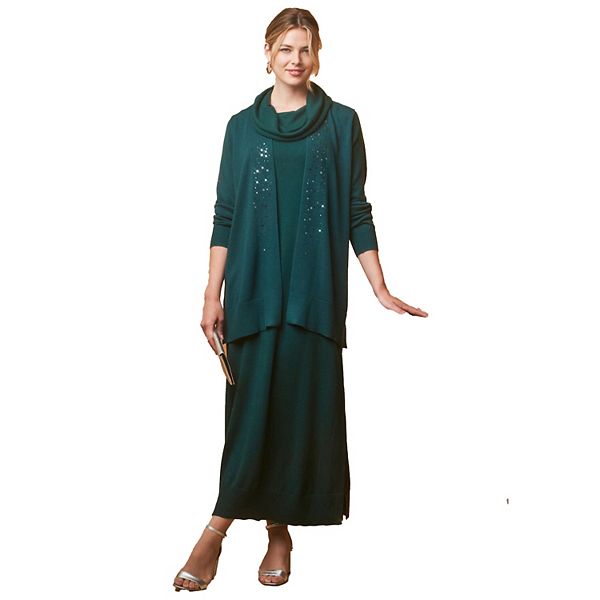 Женское платье-свитер 2 в 1 plus size Jessica London, Emerald Green Sequin
Женское платье-свитер 2 в 1 plus size Jessica London, Emerald Green Sequin