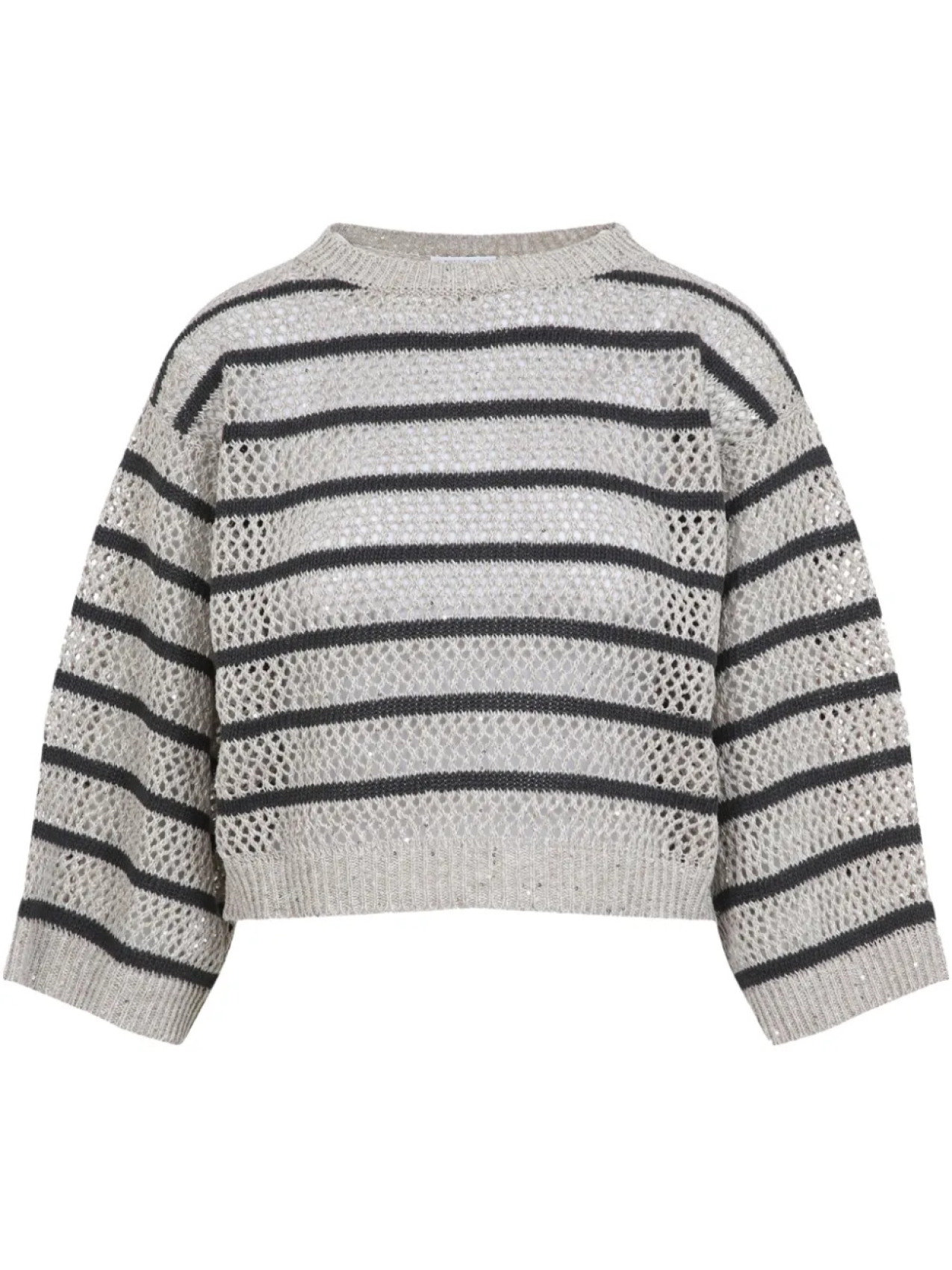 Полосатый свитер Brunello Cucinelli, нейтральный цвет
Полосатый свитер Brunello Cucinelli, нейтральный цвет