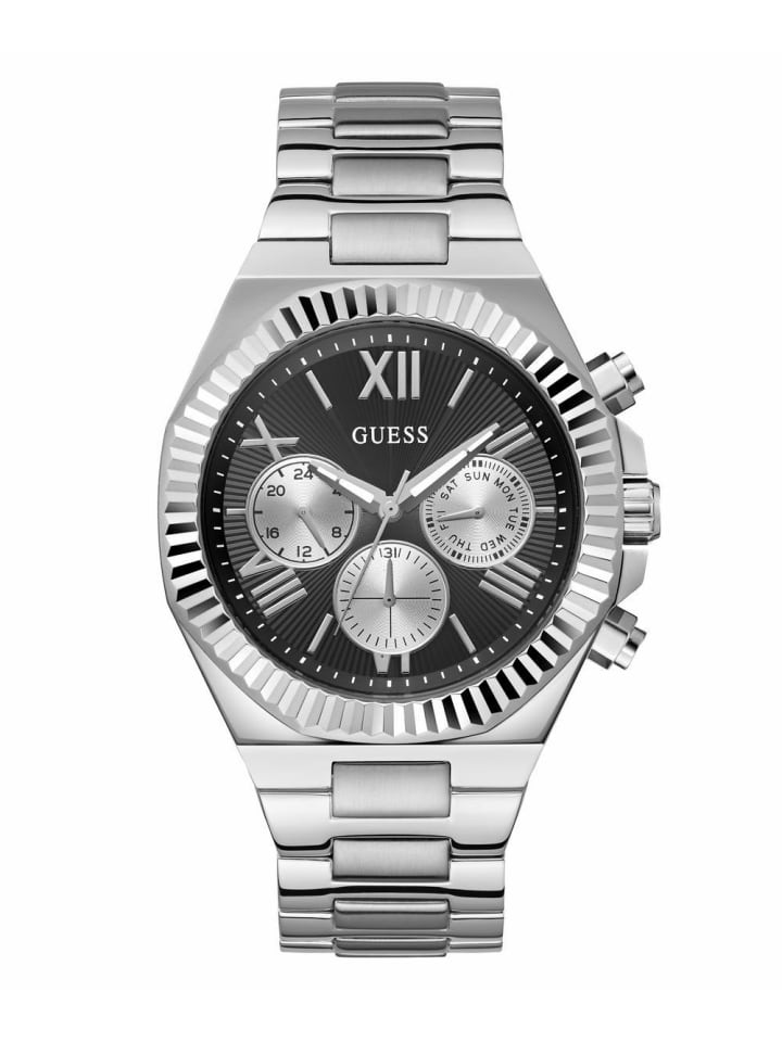 Guess Мужские аналоговые часы серебристого цвета
Guess Мужские аналоговые часы серебристого цвета
