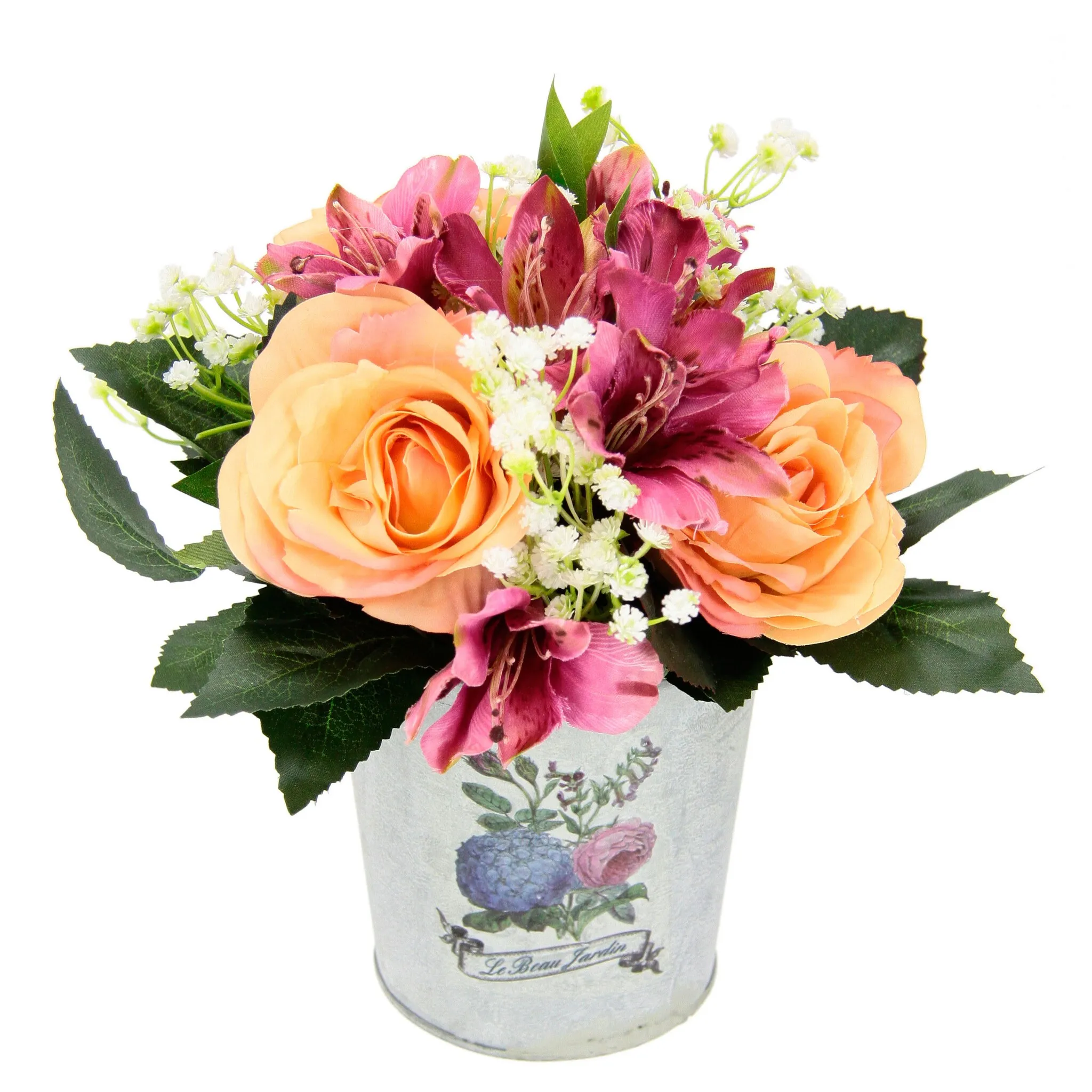 И.ГЕ.А. Искусственное растение «Композиция из роз в цинковом горшке» I.Ge.A., розовый 
И.ГЕ.А. Искусственное растение «Композиция из роз в цинковом горшке» I.Ge.A., розовый