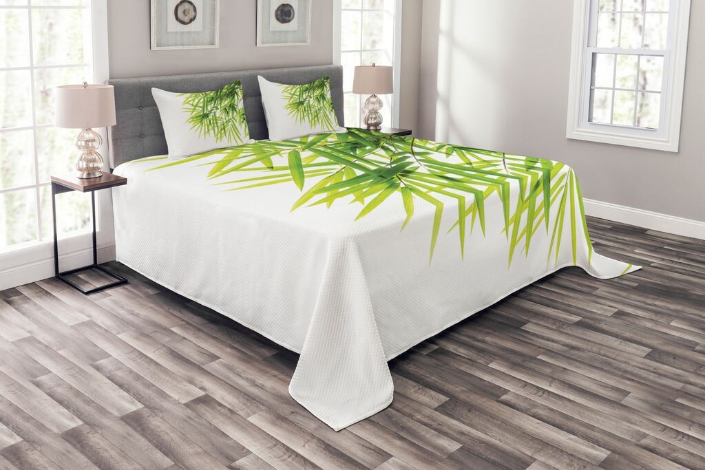 ABAKUHAUS Зеленый комплект покрывала, Bamboo Leaf Peace, комплект с моющимися наволочками, для односпальных кроватей 264 x 220 см, зеленый белый
ABAKUHAUS Зеленый комплект покрывала, Bamboo Leaf Peace, комплект с моющимися наволочками, для односпальных кроватей 264 x 220 см, зеленый белый