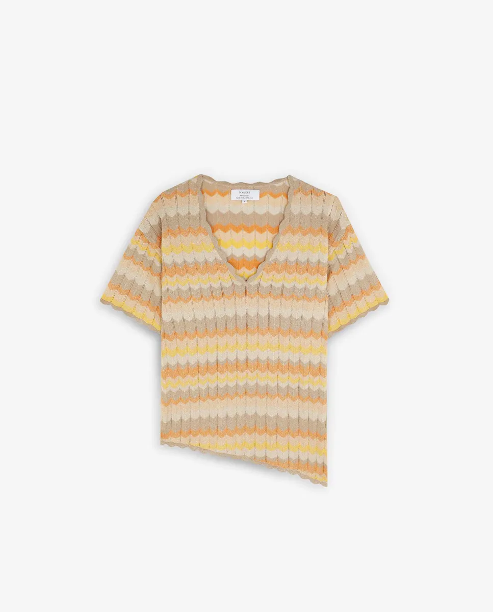 Женская асимметричная футболка с низкой вязкой Scalpers, бежевый
Женская асимметричная футболка с низкой вязкой Scalpers, бежевый