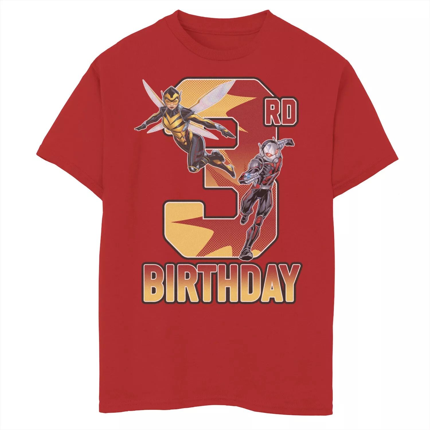 Футболка с рисунком «Человек-муравей и Оса» для мальчиков 8–20 лет на 3-й день рождения Marvel
Футболка с рисунком «Человек-муравей и Оса» для мальчиков 8–20 лет на 3-й день рождения Marvel