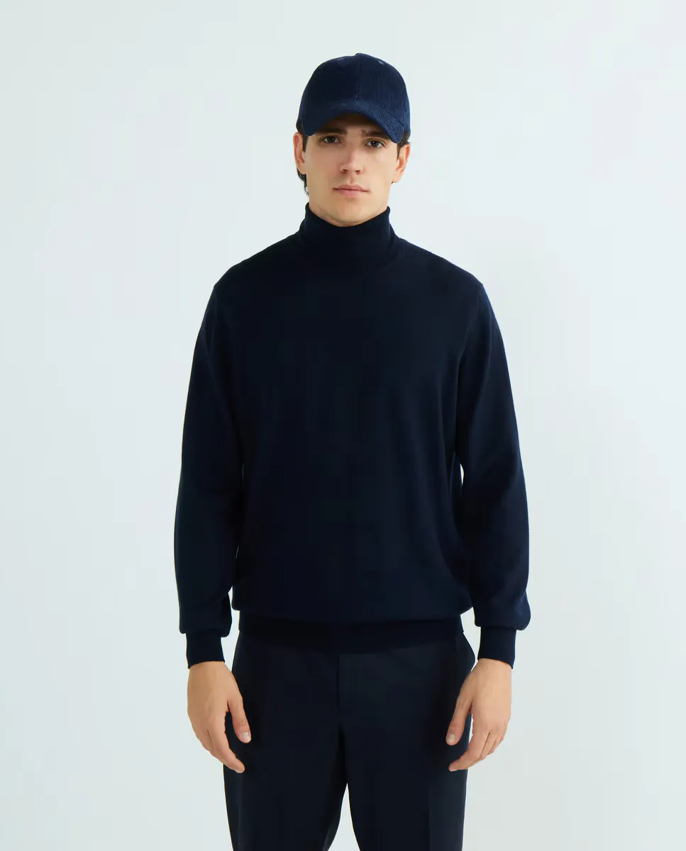 Мужской свитер из 100% шерсти мериноса с водолазкой Alan Paine, тёмно-синий
Мужской свитер из 100% шерсти мериноса с водолазкой Alan Paine, тёмно-синий