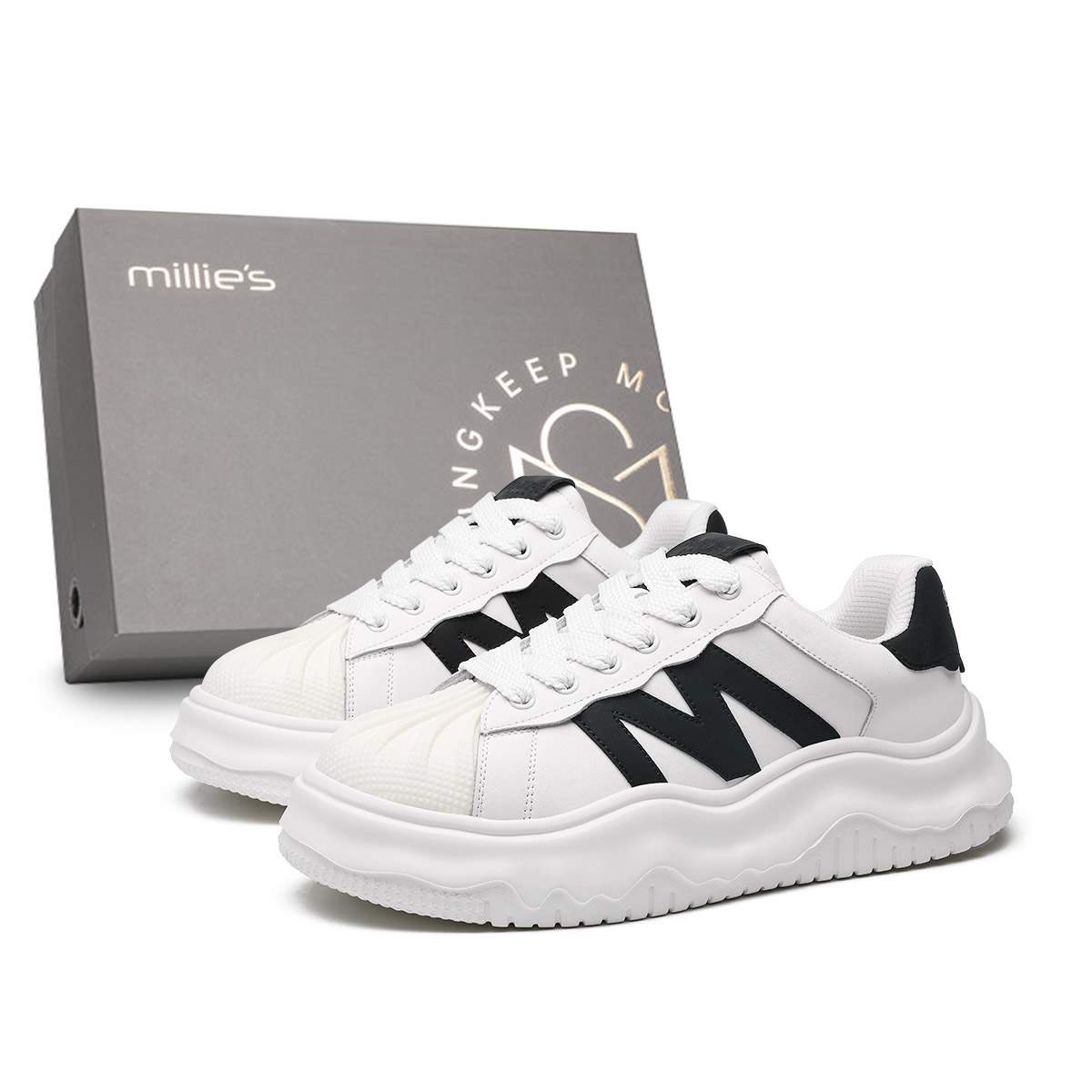 MILLIE'S Устойчивые к истиранию противоскользящие низкие кроссовки для скейтбординга мужские бело-черные Millies, бело-черные всесезонные
MILLIE'S Устойчивые к истиранию противоскользящие низкие кроссовки для скейтбординга мужские бело-черные Millies, бело-черные всесезонные