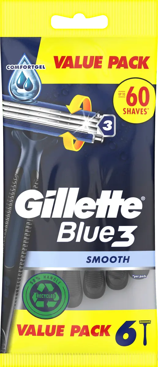 Бритвы одноразовые Blue3 Smooth 6 шт. Gillette
Бритвы одноразовые Blue3 Smooth 6 шт. Gillette
