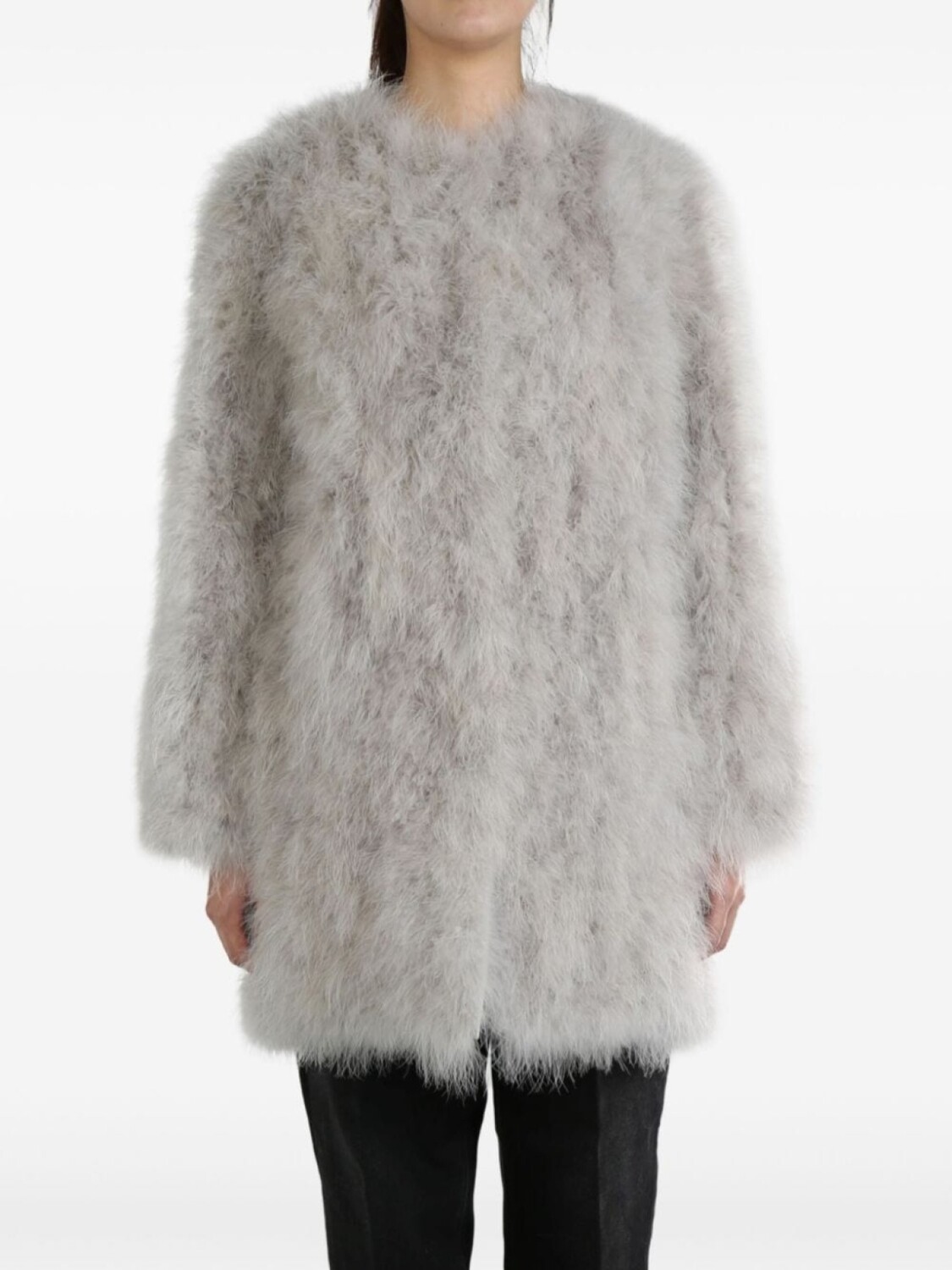 Пальто Yves Salomon с отделкой перьями, серый
Пальто Yves Salomon с отделкой перьями, серый