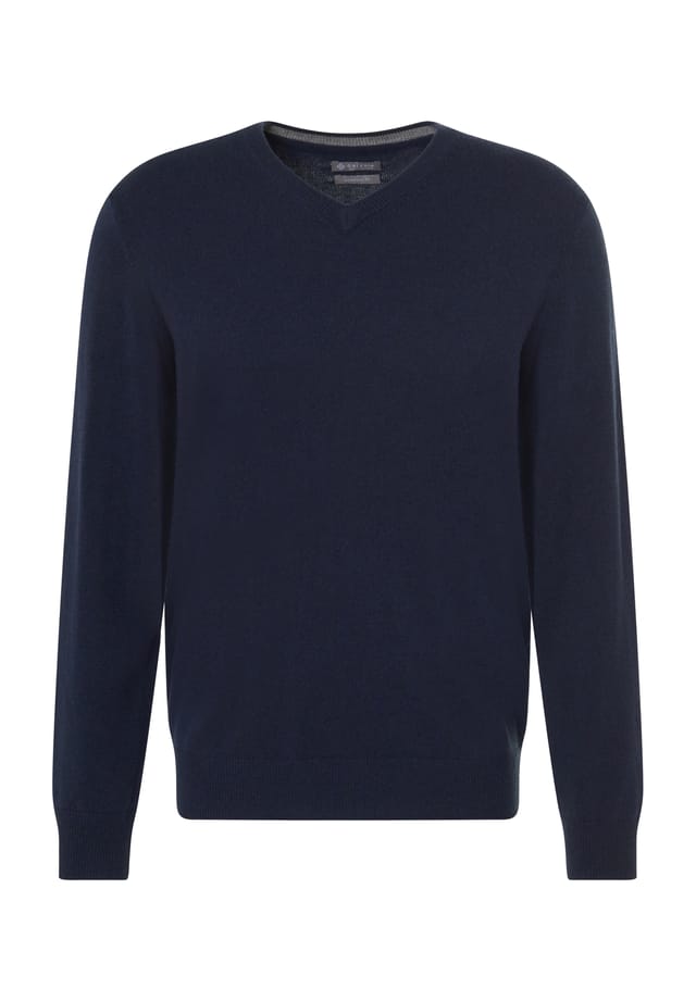 Шелково-Кашемировый свитер с V-образным вырезом и ребристыми манжетами Galeria, синий
Шелково-Кашемировый свитер с V-образным вырезом и ребристыми манжетами Galeria, синий