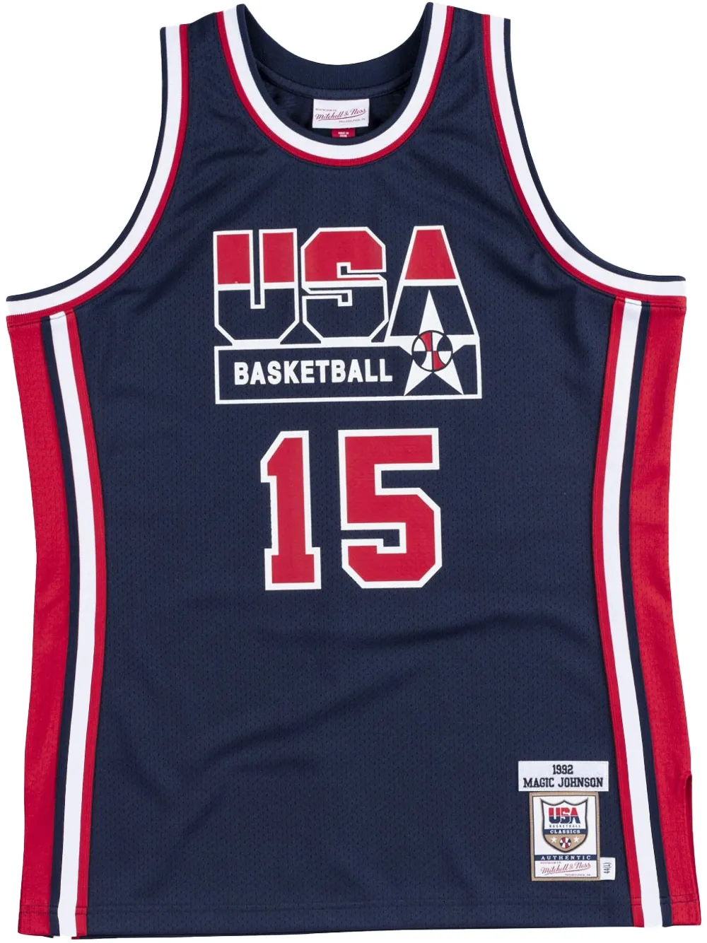 Топ Authentic Team USA 1992 Magic Johnson Mitchell & Ness, синий
Топ Authentic Team USA 1992 Magic Johnson Mitchell & Ness, синий