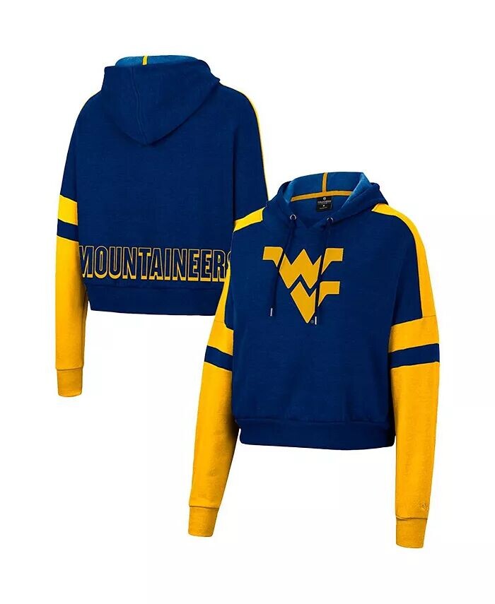 Женский укороченный пуловер с капюшоном темно-синего цвета «Хезер» West Virginia Mountaineers Throwback Stripe Arch Logo Colosseum
Женский укороченный пуловер с капюшоном темно-синего цвета «Хезер» West Virginia Mountaineers Throwback Stripe Arch Logo Colosseum