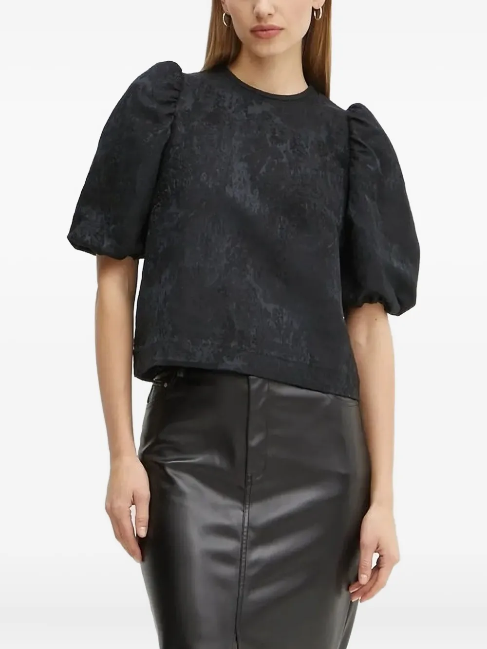 Текстурированная блузка с рукавами-буфами IVY OAK, черный
Текстурированная блузка с рукавами-буфами IVY OAK, черный