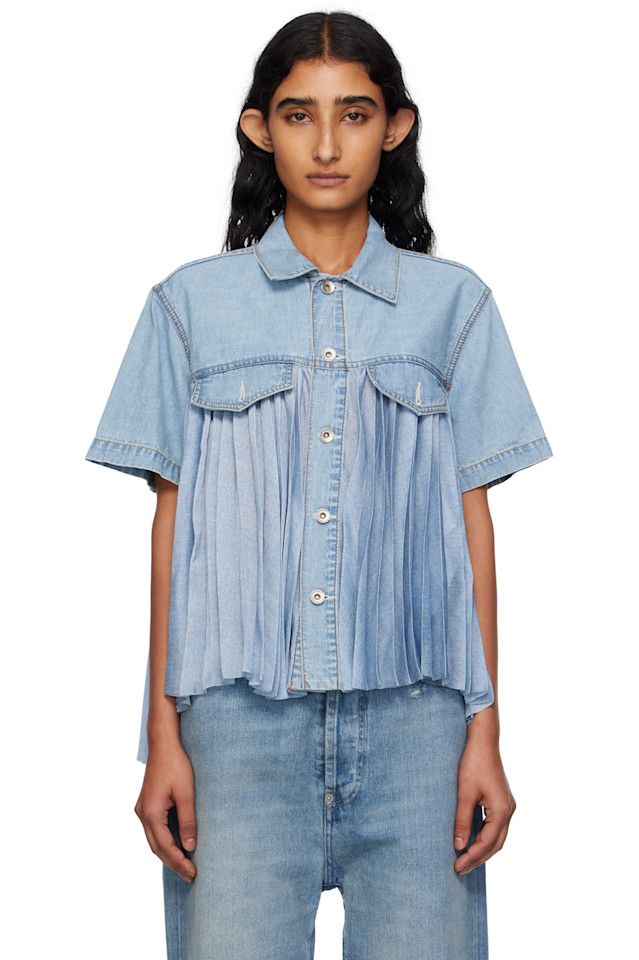 Джинсовая рубашка с панелями Sacai, мультиколор
Джинсовая рубашка с панелями Sacai, мультиколор