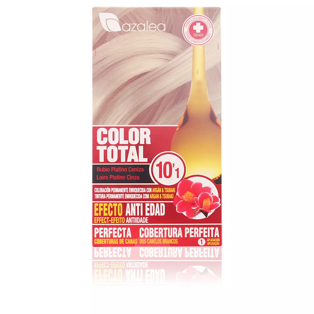 Краска для волос Color total Azalea, цвет 10,1-rubio platino ceniza, 1 шт.
Краска для волос Color total Azalea, цвет 10,1-rubio platino ceniza, 1 шт.