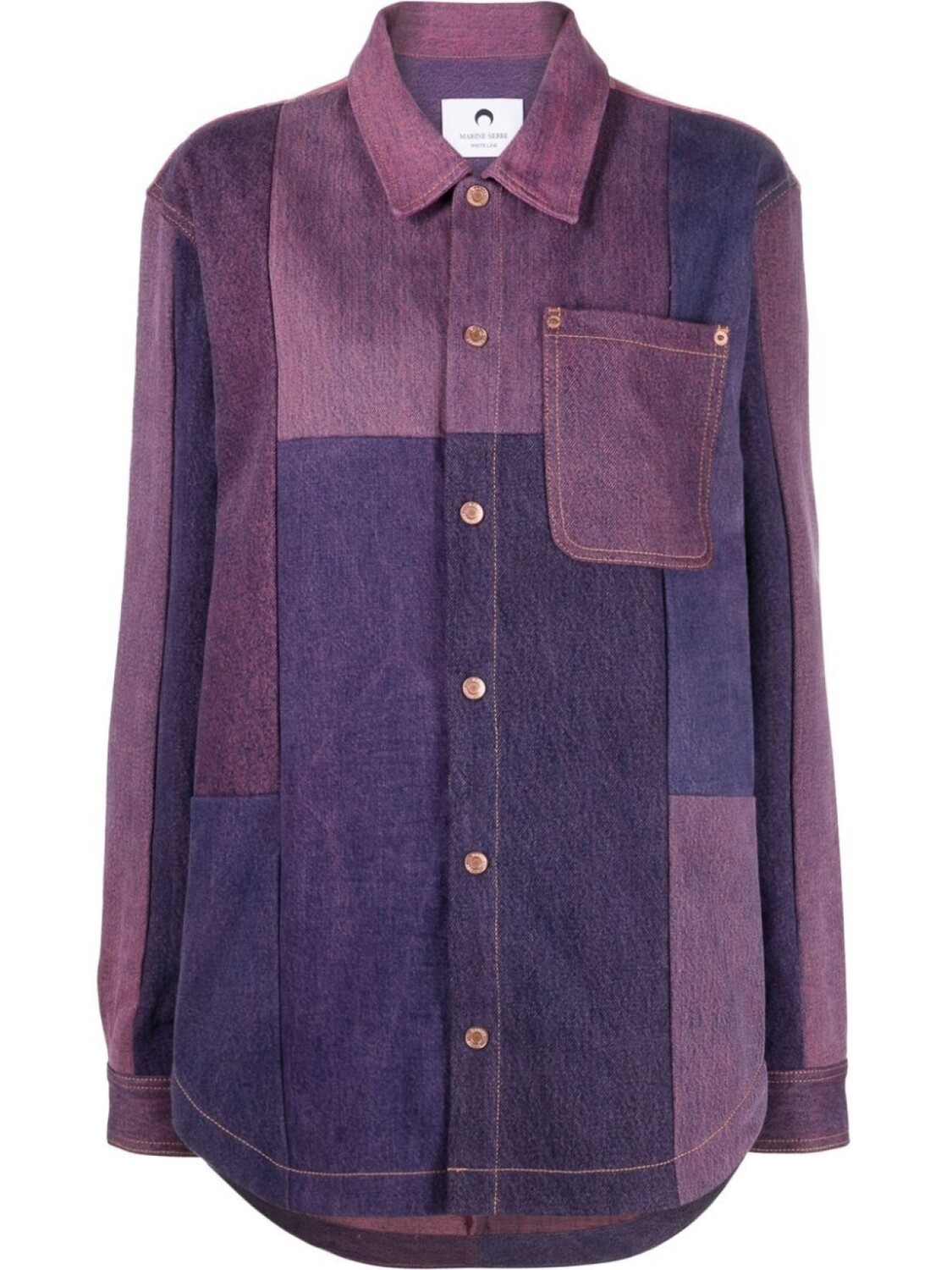 Marine Serre рубашка в технике пэчворк с логотипом, розовый
Marine Serre рубашка в технике пэчворк с логотипом, розовый