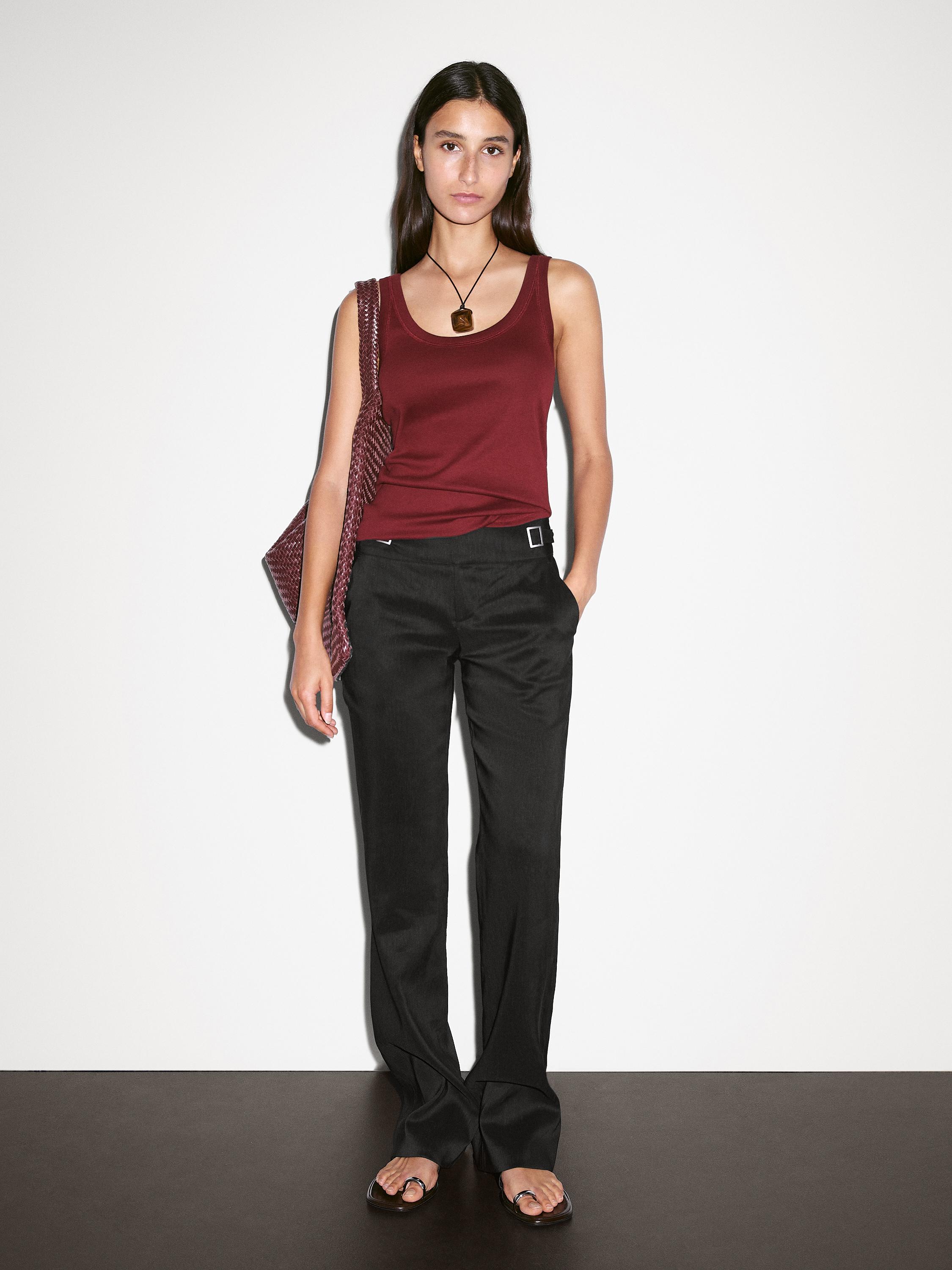 Топ на бретелях из 100% хлопка Massimo Dutti, темно-розовый
Топ на бретелях из 100% хлопка Massimo Dutti, темно-розовый