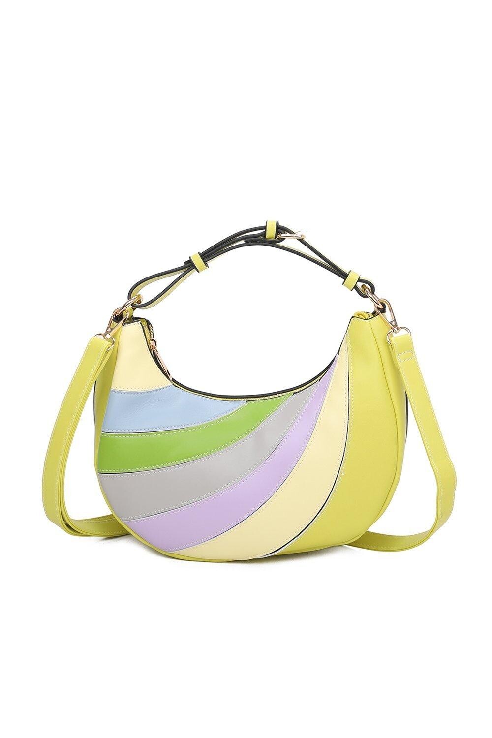 Сумка на плечо Arco в форме полумесяца с радужным узором Fontanella Fashion, желтый
Сумка на плечо Arco в форме полумесяца с радужным узором Fontanella Fashion, желтый