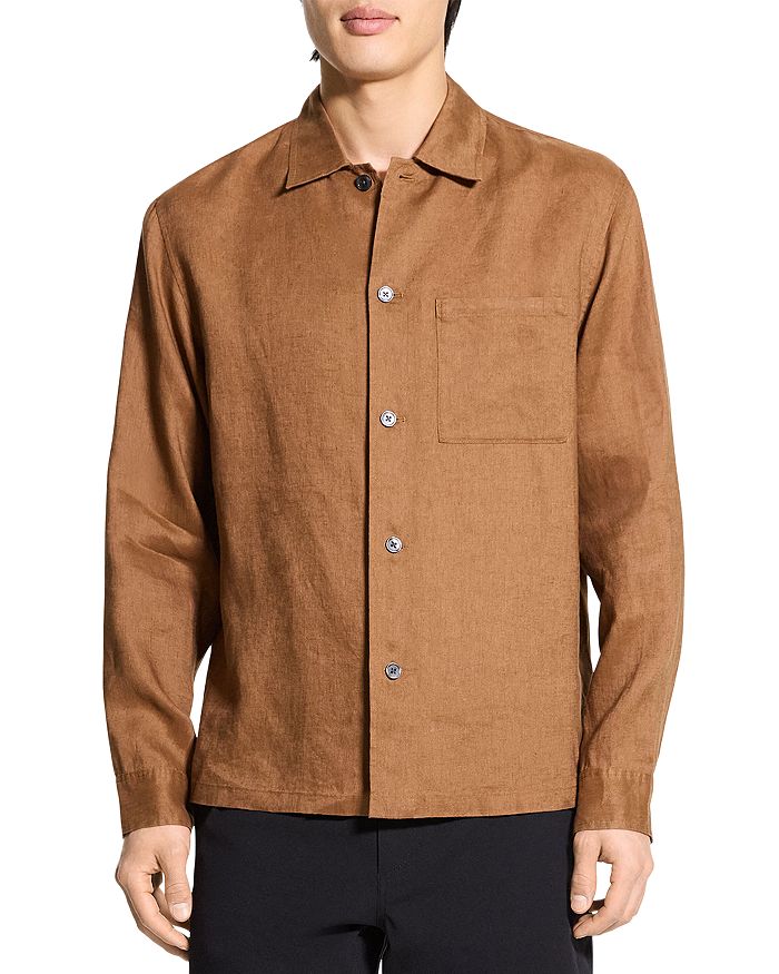 Светлая рубашка свободного кроя из льна Theory, коричневый/бежевый
Светлая рубашка свободного кроя из льна Theory, коричневый/бежевый