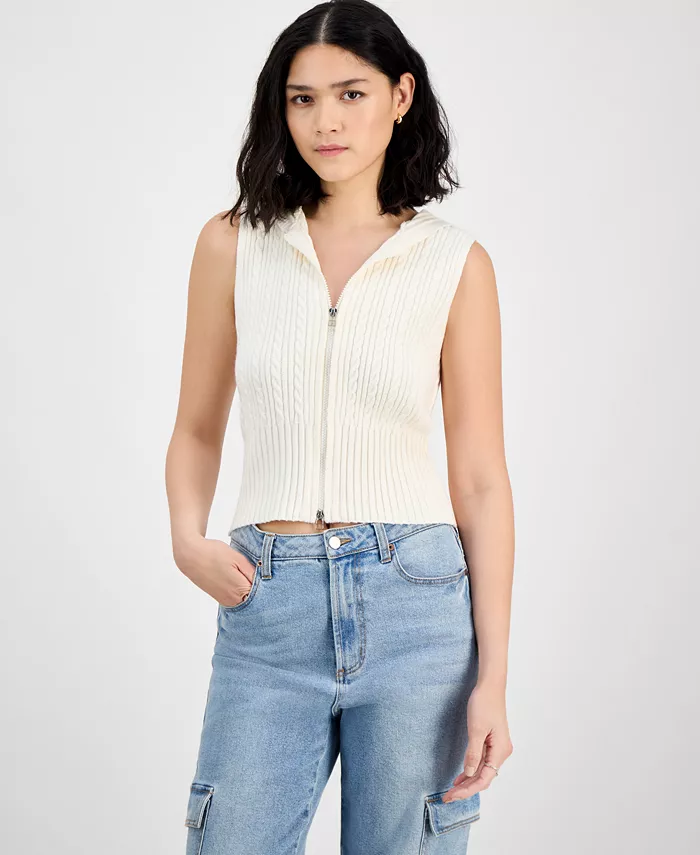 Жилет-свитер с капюшоном из толстой пряжи для юниоров Ultra Flirt, белый
Жилет-свитер с капюшоном из толстой пряжи для юниоров Ultra Flirt, белый