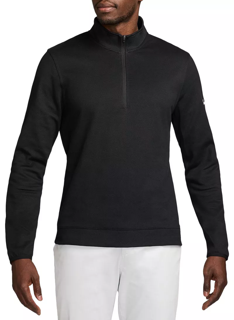 Мужская толстовка для гольфа с молнией 1/2 Nike Tour Pique, черный 
Мужская толстовка для гольфа с молнией 1/2 Nike Tour Pique, черный