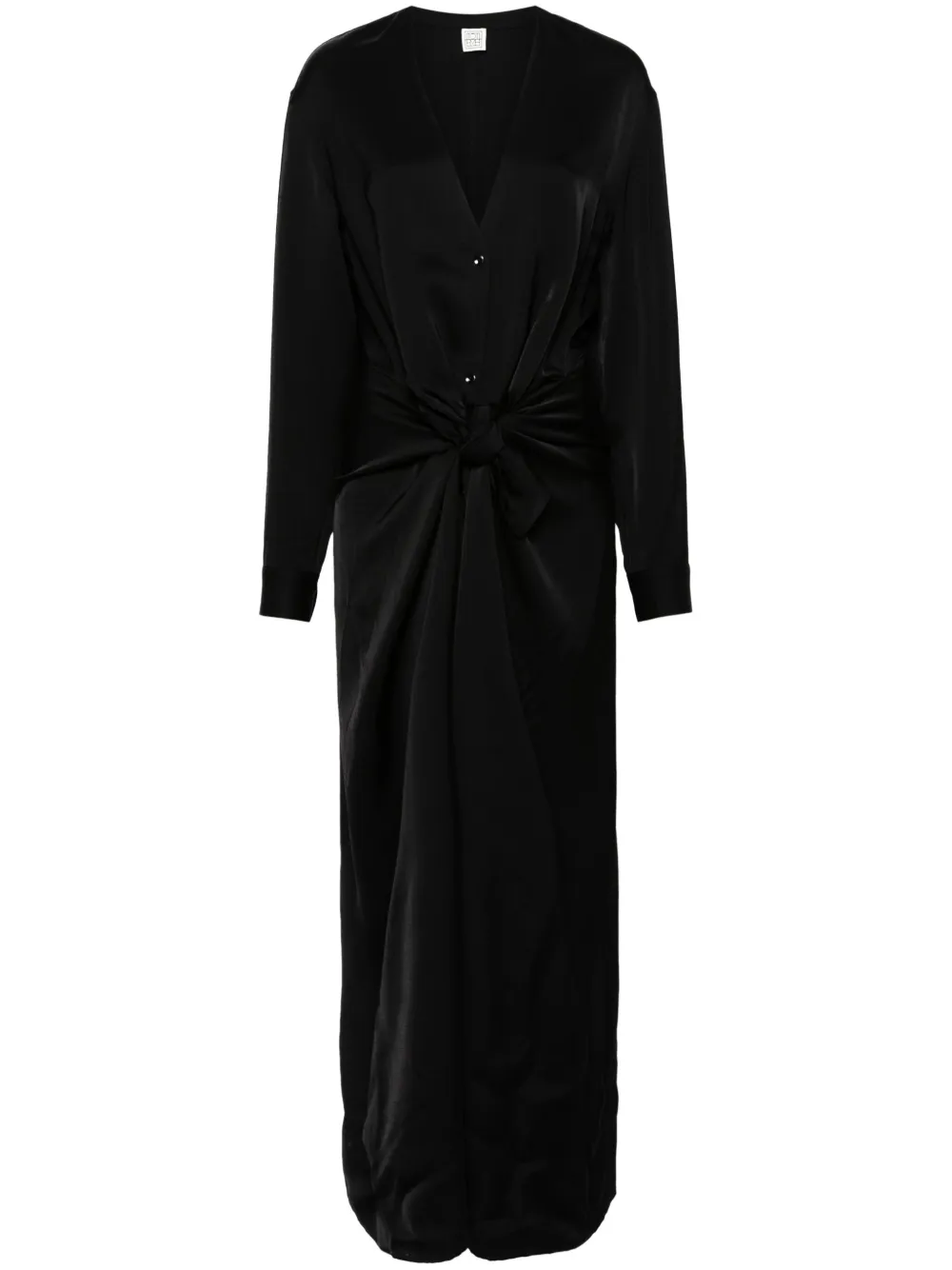 Атласное платье с завязками TOTEME, черный
Атласное платье с завязками TOTEME, черный