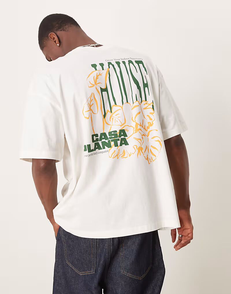 Футболка свободного кроя ASOS DESIGN с цветочным принтом кремового цвета
Футболка свободного кроя ASOS DESIGN с цветочным принтом кремового цвета