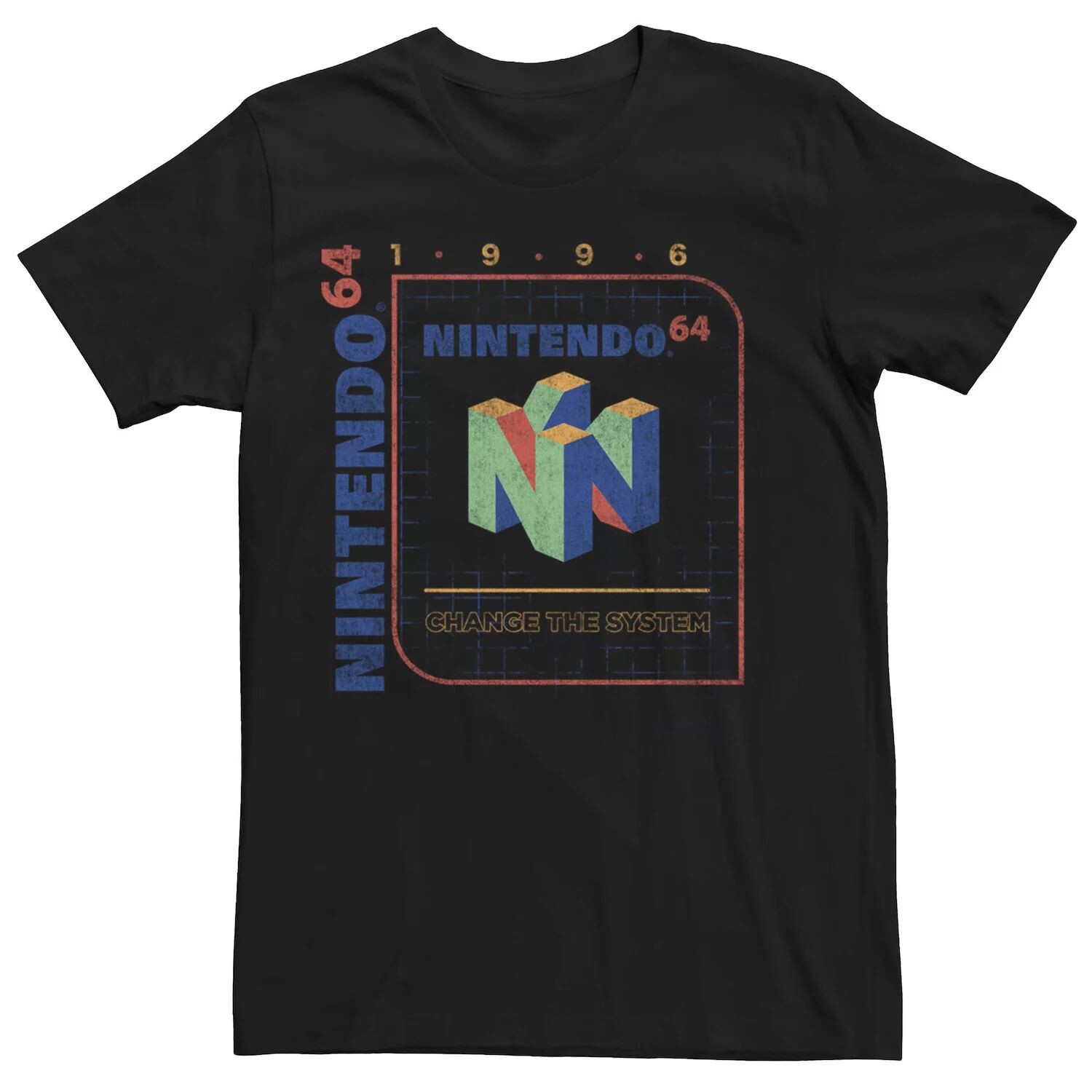 Мужская футболка Nintendo 64 1996 года Change The System Licensed Character 
Мужская футболка Nintendo 64 1996 года Change The System Licensed Character