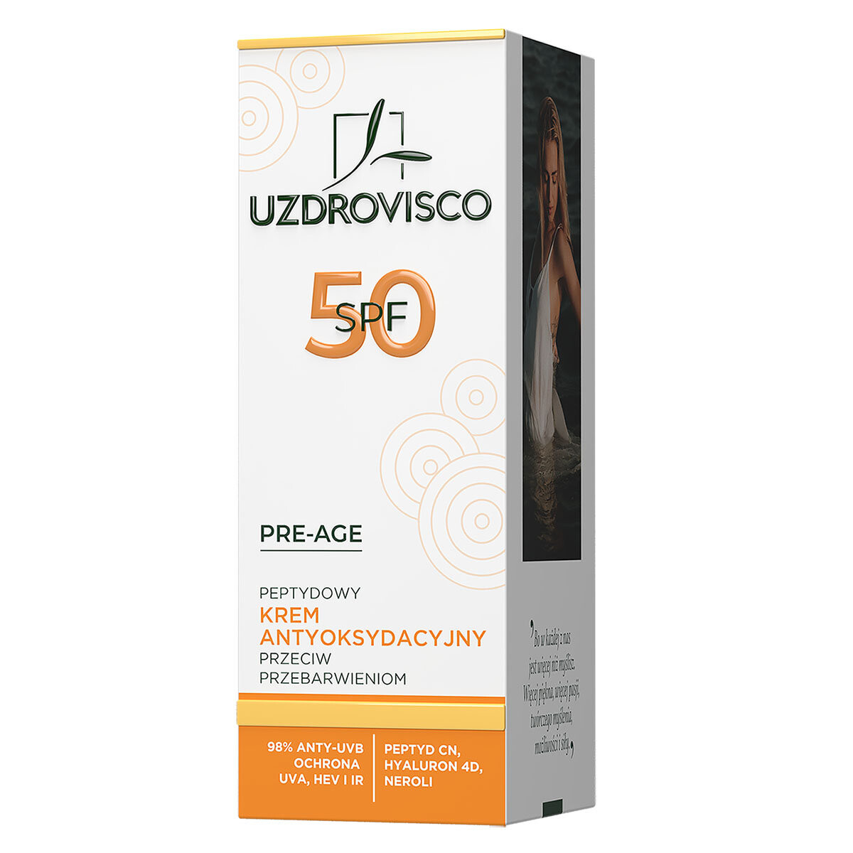 Uzdrovisco, PRE-AGE, пептидный антиоксидантный крем SPF 50 против обесцвечивания, 50 мл
Uzdrovisco, PRE-AGE, пептидный антиоксидантный крем SPF 50 против обесцвечивания, 50 мл