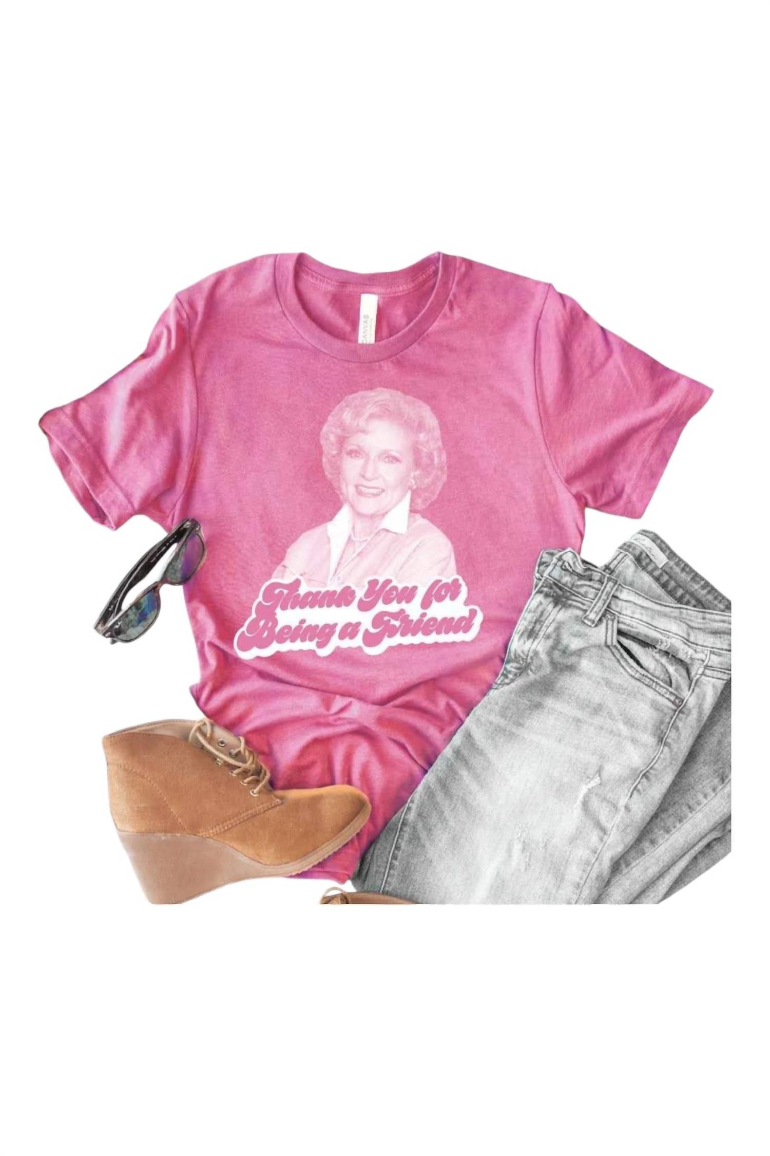 Футболка Betty Thank You For Being A Friend в розовом цвете Heather Charity She Shed
Футболка Betty Thank You For Being A Friend в розовом цвете Heather Charity She Shed