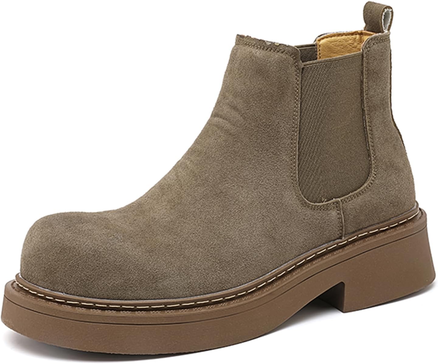 Мужские замшевые ботинки OXNEUHG на высокой платформе в стиле Челси, классический круглый носок, низкий массивный каблук, с эластичными вставками, повседневные, деловые, для свадьбы и офиса, коричневый
Мужские замшевые ботинки OXNEUHG на высокой платформе в стиле Челси, классический круглый носок, низкий массивный каблук, с эластичными вставками, повседневные, деловые, для свадьбы и офиса, коричневый