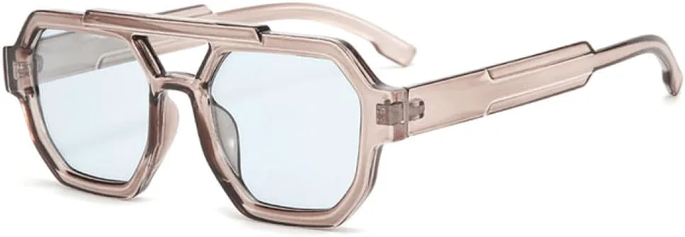 - Ретро-очки с двойной перемычкой для женщин, многоугольные квадратные солнцезащитные очки, модные сине-фиолетовые мужские солнцезащитные очки UV400 MTZJH, One Color
- Ретро-очки с двойной перемычкой для женщин, многоугольные квадратные солнцезащитные очки, модные сине-фиолетовые мужские солнцезащитные очки UV400 MTZJH, One Color