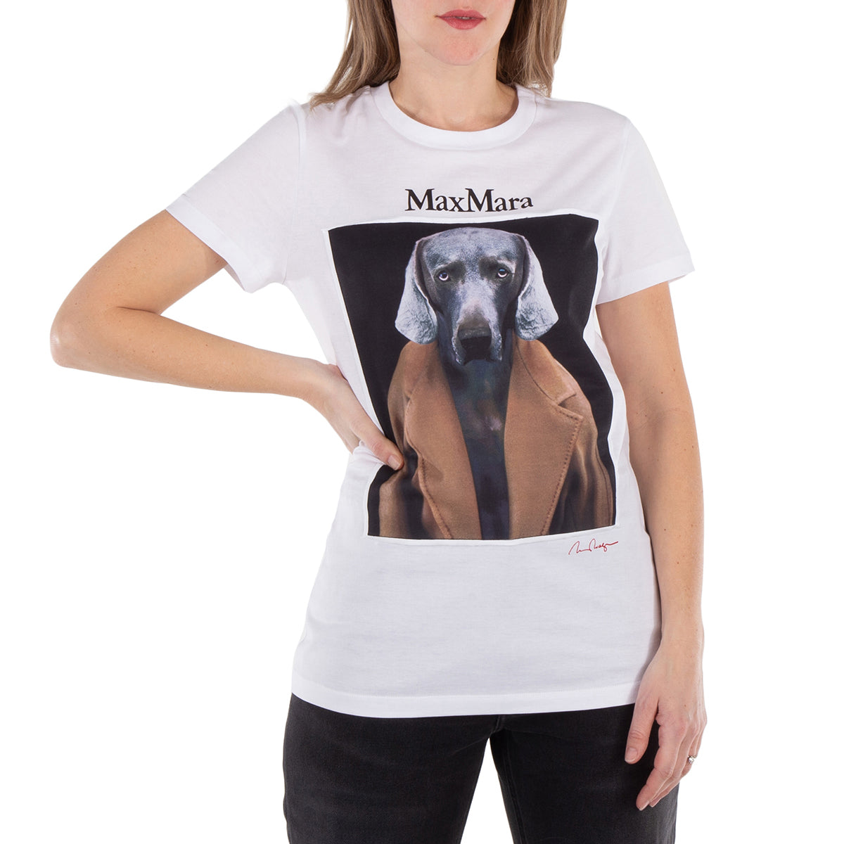 Макс Мара Футболка из хлопка с принтом собаки Max Mara, коричневый
Макс Мара Футболка из хлопка с принтом собаки Max Mara, коричневый