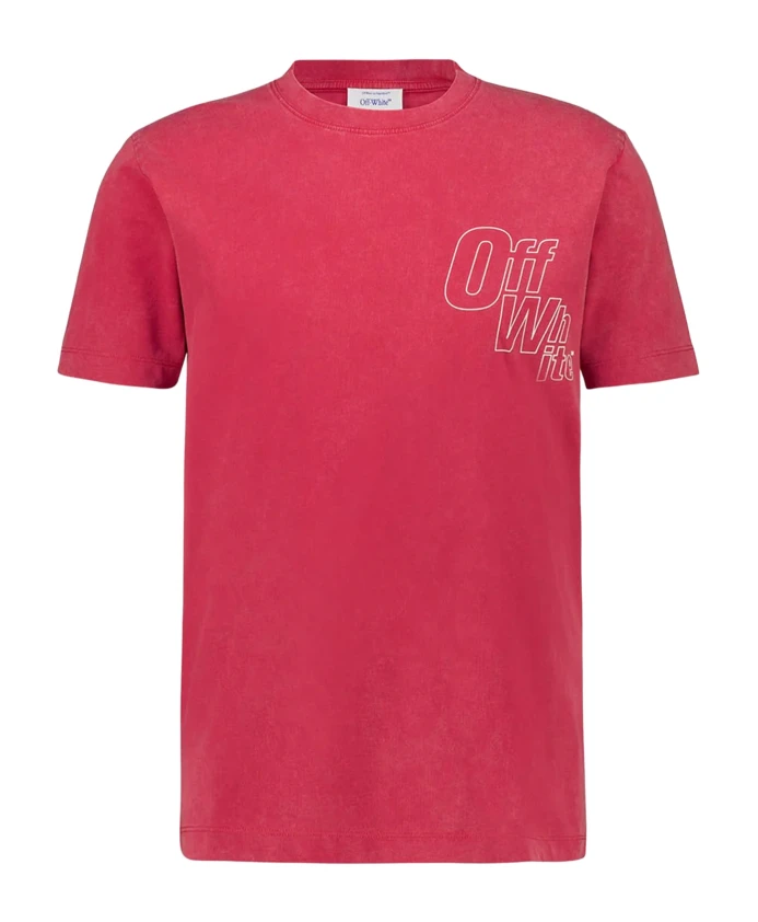 Футболка с логотипом в виде контурной стрелки Off White, красный
Футболка с логотипом в виде контурной стрелки Off White, красный