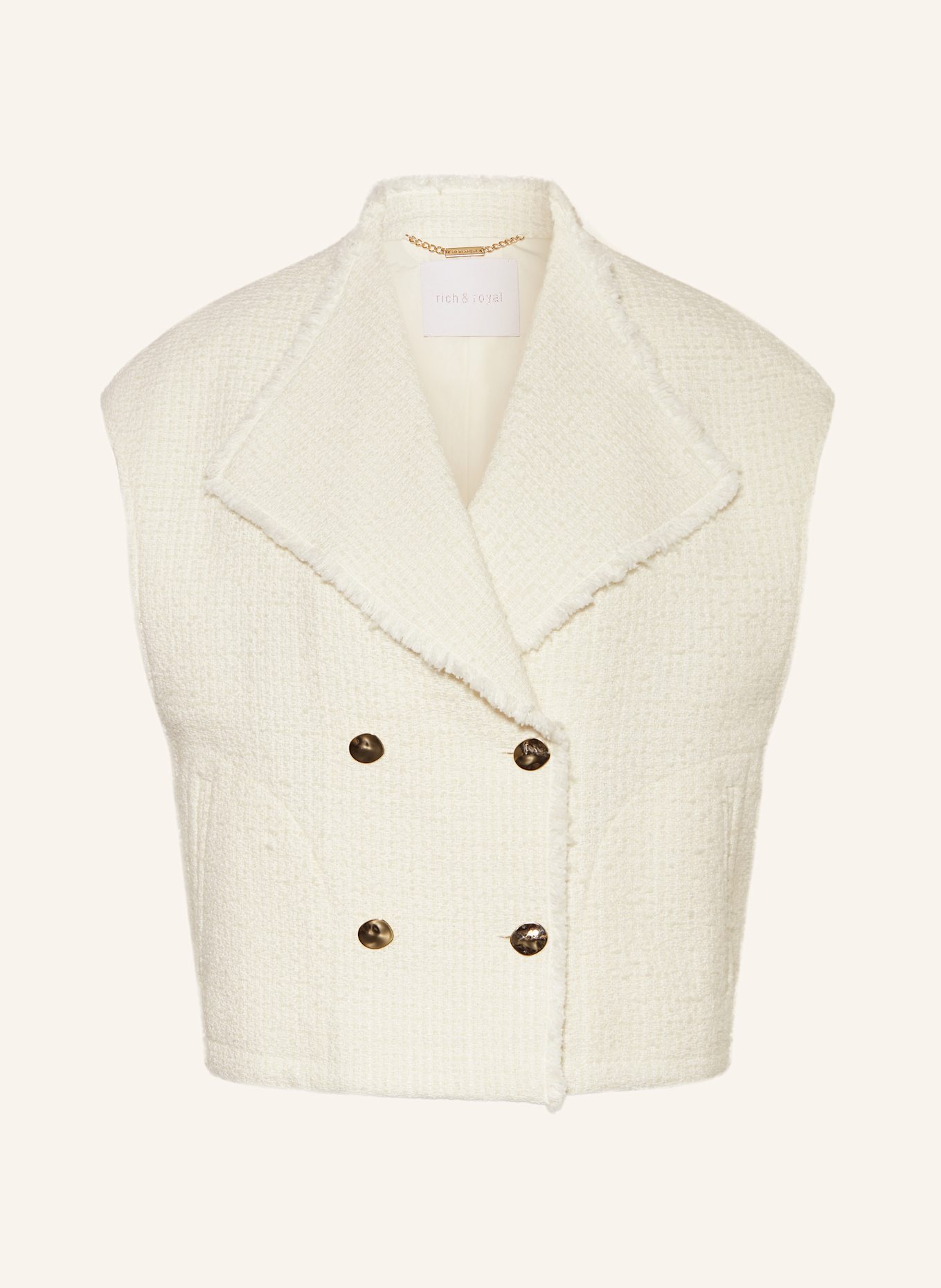 Жилет-Блейзер из букле Rich & Royal, бежевый
Жилет-Блейзер из букле Rich & Royal, бежевый