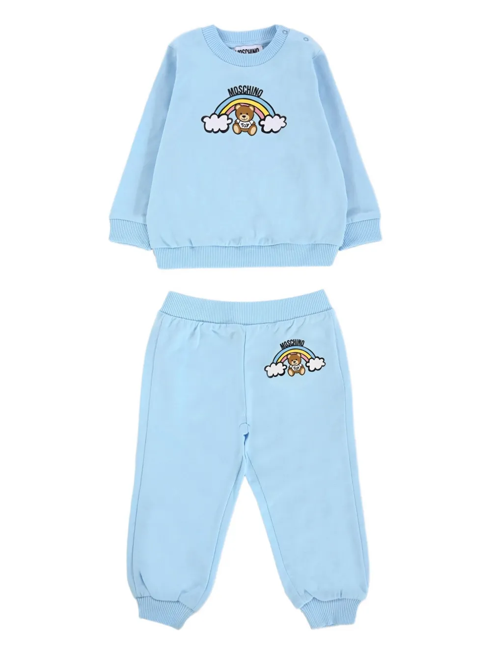 Радужный спортивный костюм Moschino Kids, синий
Радужный спортивный костюм Moschino Kids, синий