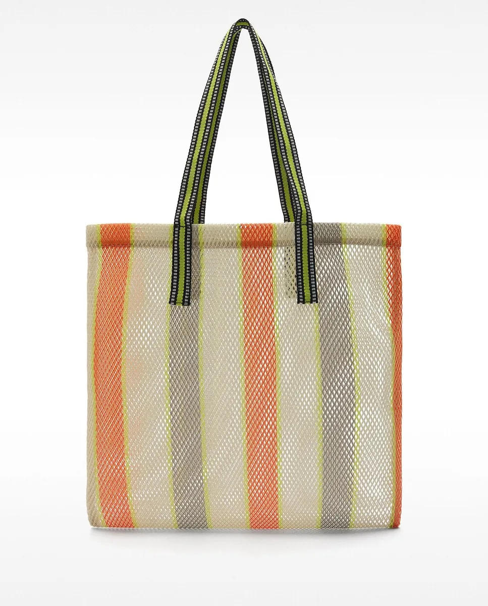 Сумка-шоппер из сетки с полосатым принтом Parfois, оранжевый
Сумка-шоппер из сетки с полосатым принтом Parfois, оранжевый