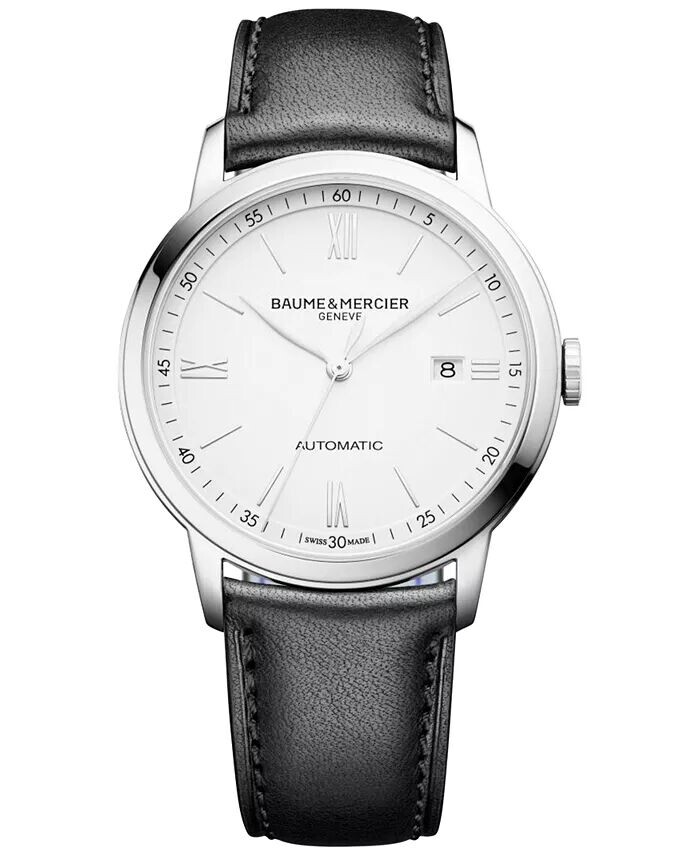 Мужские швейцарские автоматические часы Classima с черным кожаным ремешком 42 мм M0A10332 Baume & Mercier
Мужские швейцарские автоматические часы Classima с черным кожаным ремешком 42 мм M0A10332 Baume & Mercier