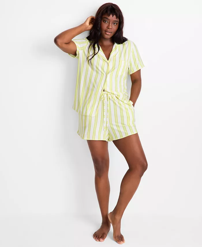 Женский пижамный комплект Fluid Knit с V-образным вырезом, размеры XS-3X State of Day, зеленый
Женский пижамный комплект Fluid Knit с V-образным вырезом, размеры XS-3X State of Day, зеленый